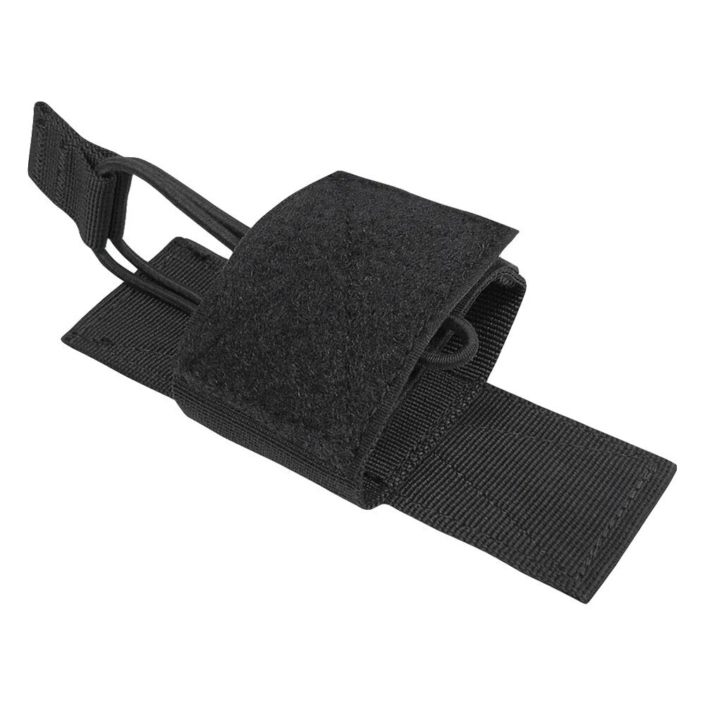 Hook & Loop Tactical Secure Lightweight Universal Bungee Holster Black
