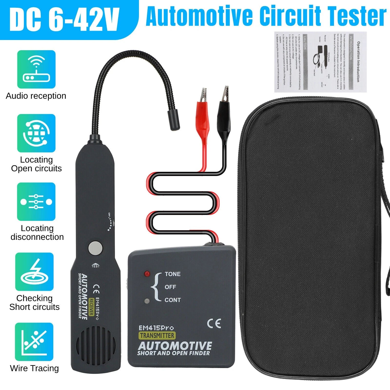Car Automotive Short & Open Finder Em415pro Short Circuit Detector