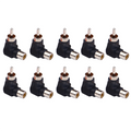 Rca Right Angle Connector Plug Adapters Durable Replacement Parts