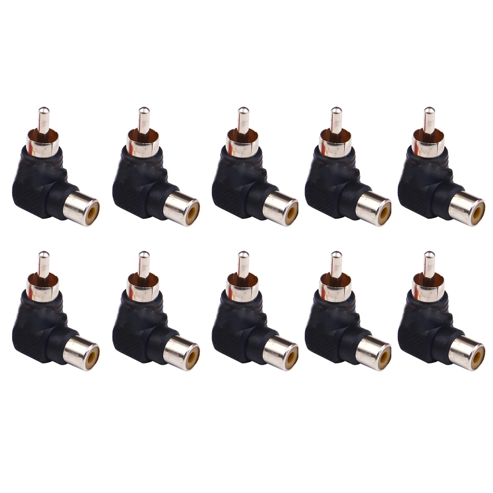 Rca Right Angle Connector Plug Adapters Durable Replacement Parts