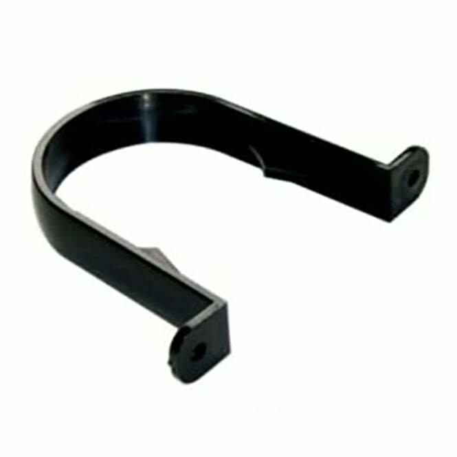 Flowplast 68mm Round Gutter Downpipe Clip Black