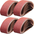 100 Pcs 3x18-Inch Aluminum Oxide Sanding Belts 40 60 80 120 150 240