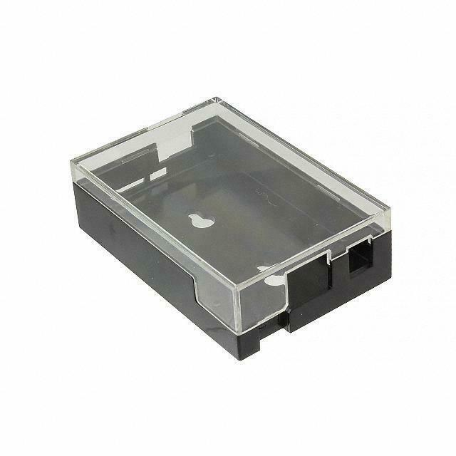 Plastic Box Black/Clear - 3.6" L x 2.5" W