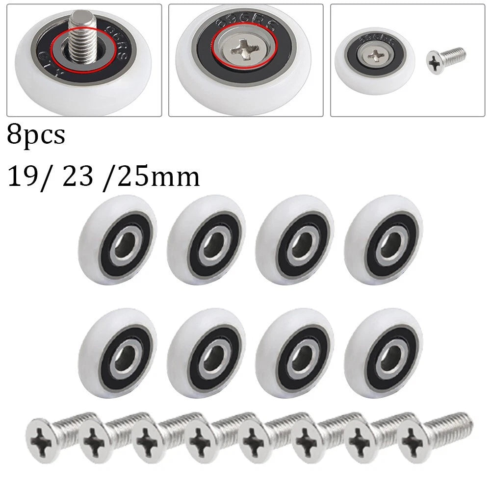 Shower Door Rollers Runners Wheels Pulleys 19-25mm | Built Supply Co