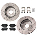 255mm Front Vented Brake Rotors Ceramic Pads for Toyota Prius 2004-2009 S31377