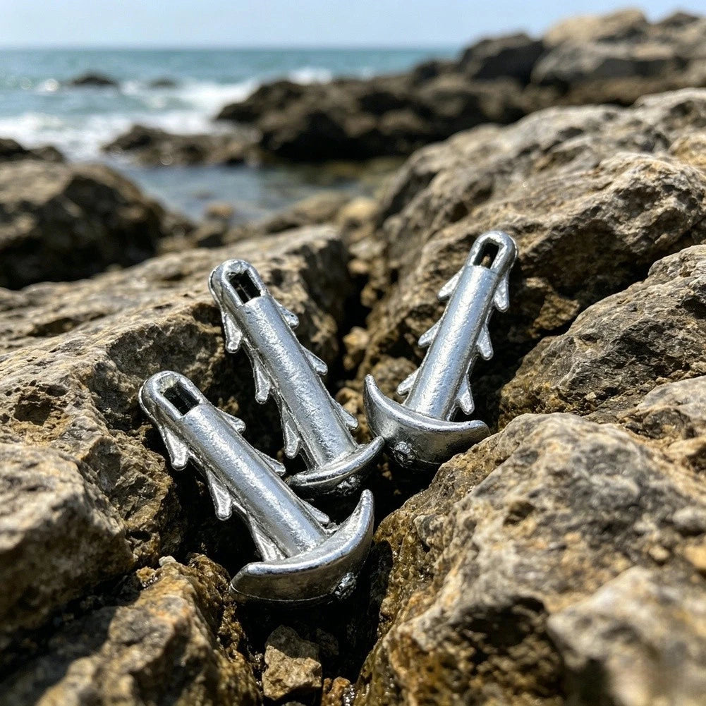 Sea Urchin Fishing Anchor Weight Sinker Set Silver 3/32 Oz 1/8 Oz