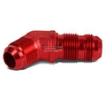 10an An-10 Male Thread 45 Degree Bulkhead Flare Red Aluminum Anodized