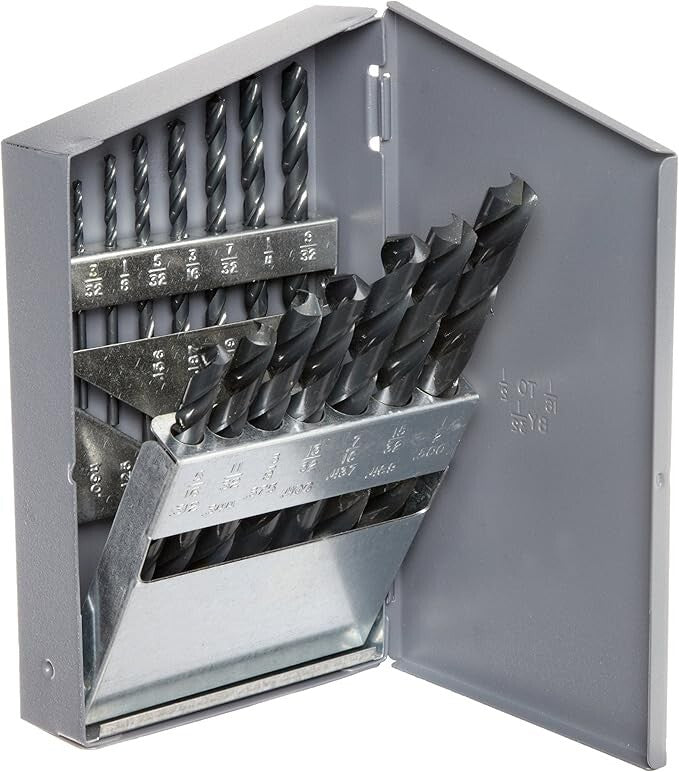 Chicago Latrobe 15pc Drill Bit Set 1/16"-1/2"