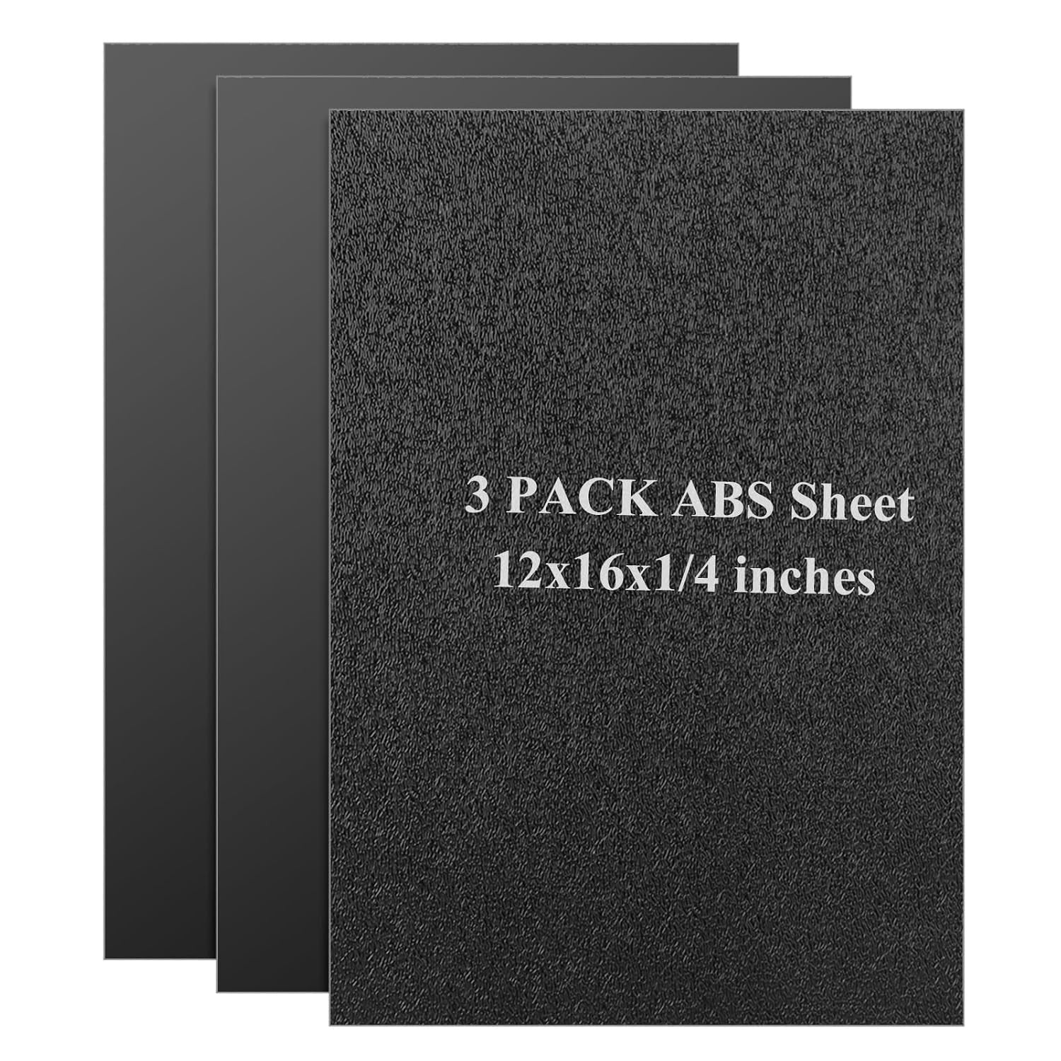 3PCS Black ABS Plastic Sheet 1/4 Inch Thick 12 X16 in Plastic Panel |