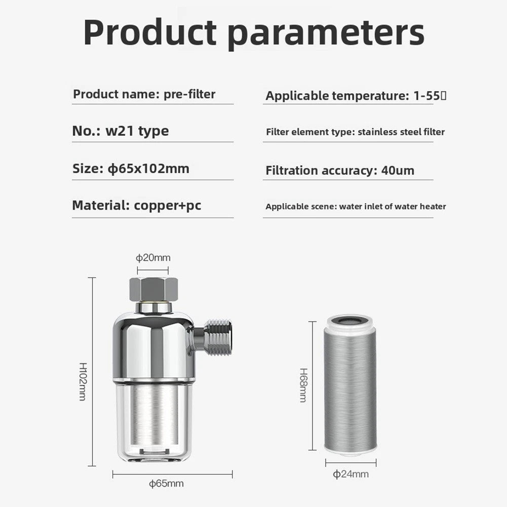 Reusable Housing Electric Water Heater Filter With Replaceable