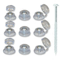 Clear Roofing Strap Caps & Screws 3" (75mm) Woodscrews - Choose Qty