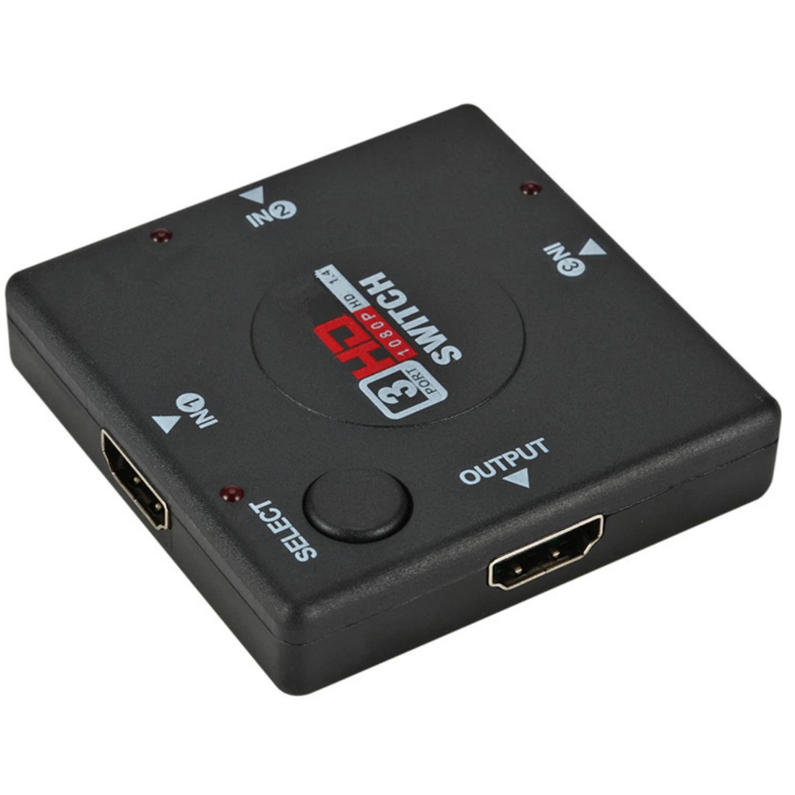 Square Box 3-port Hdmi Switcher 3 In 1 Out 1080p 3d For Ps3, Pc, Dv,