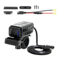 Qc+pd 3.0 Motorcycle Dual Usb Phone Fast Charger Adapter Voltmeter