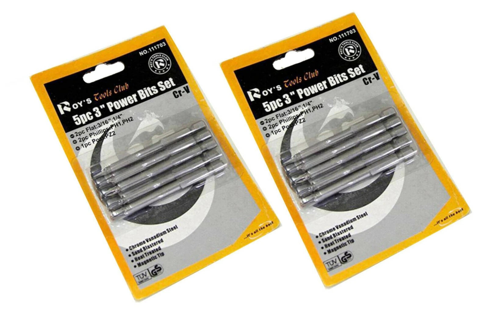 75mm Long Length Cr-v Screwdriver Bits Set: Flat | Built Supply Co