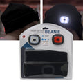 Front & Rear Illuminated Beanie Flashlight White Red 4x200 Lumen LED Hat Cap BLK