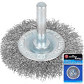 BlueSpot Rotary Flat Steel Wire Brush Crimp Set - 50mm by BlueSpot