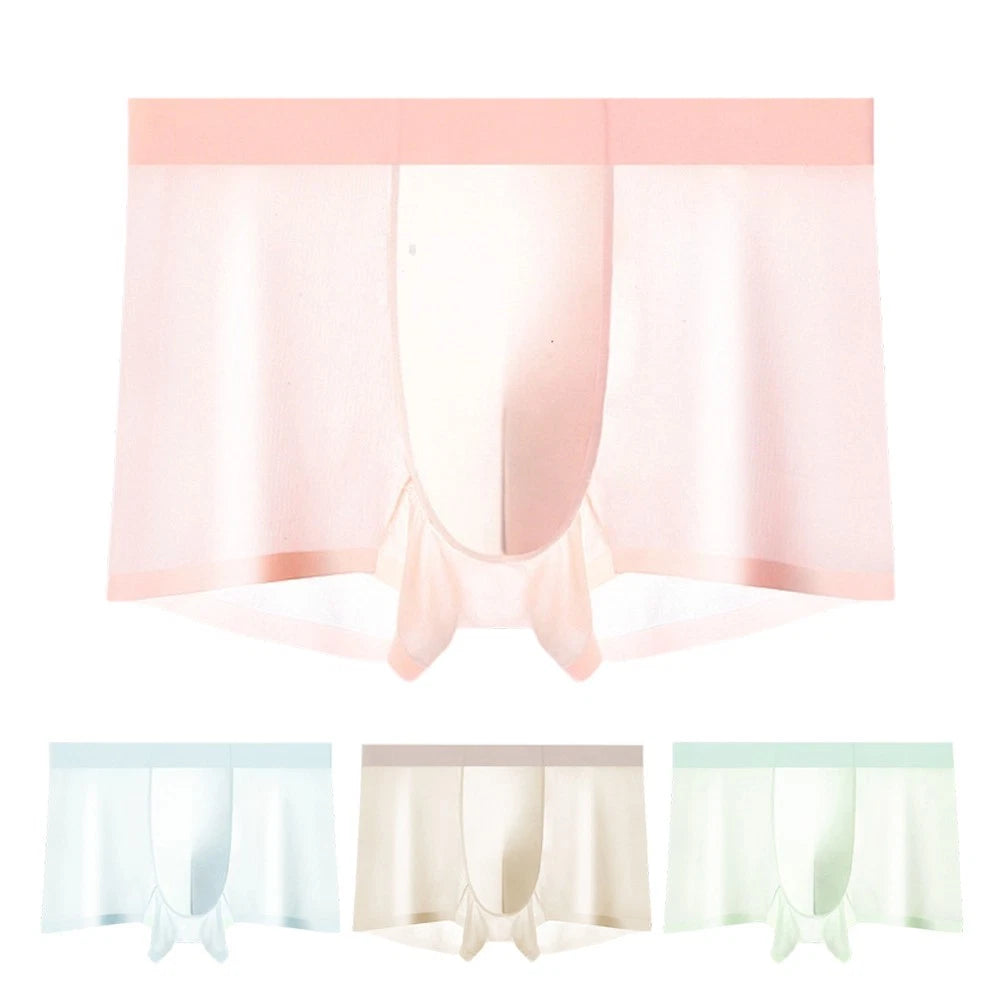 Men's Ice Silk Seamless Boxershorts Breathable And Ultrathin