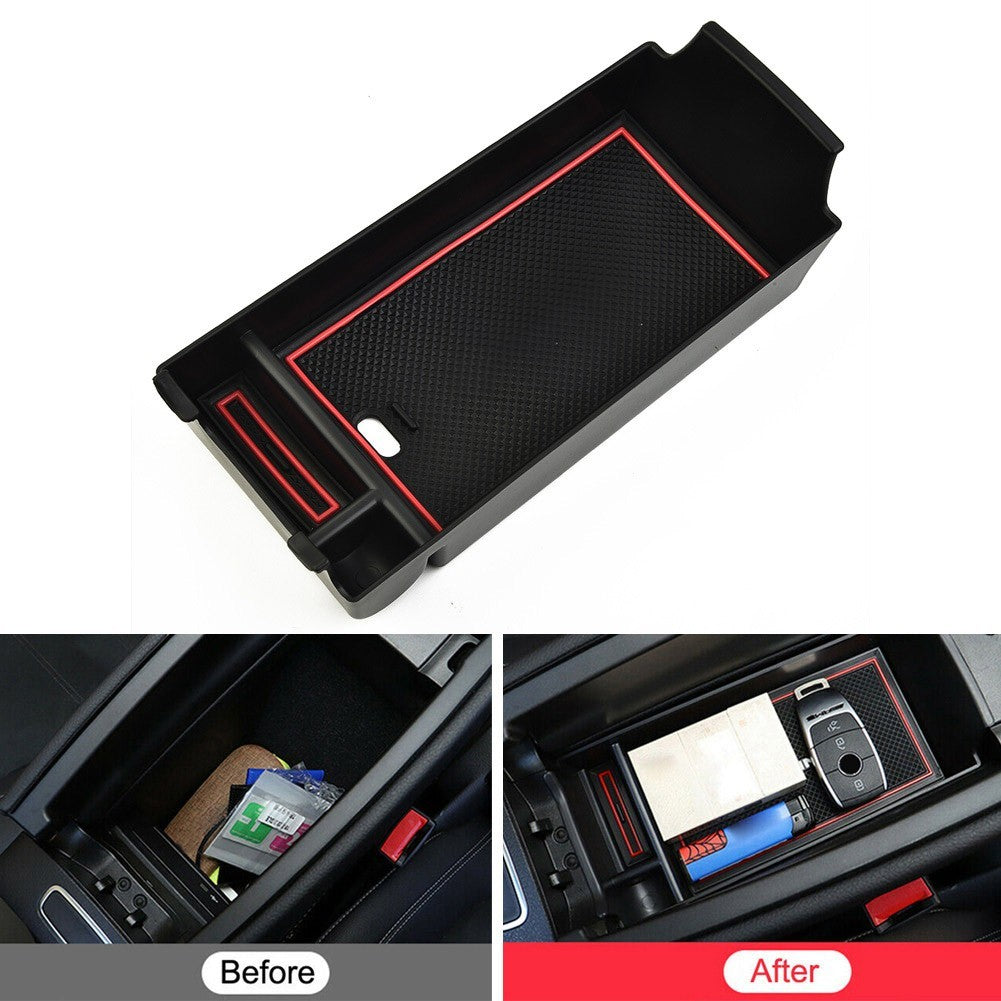 Matte Black Armrest Storage Box Tray A-Class B-Class ForOpens in a new window or