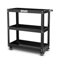 27.56" X 14.17" X 30.71" 80kg Load Capacity Black Steel 3 Tier