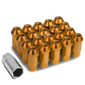Open End M12x1.5 50mm Tall 25mm Od Orange Aluminum Jdm Lug
