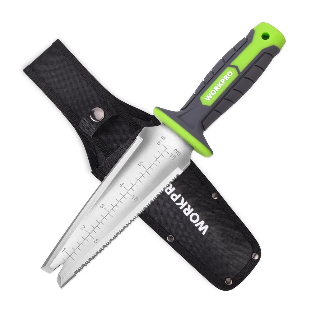 Workpro 7" Hori Hori Garden Knife Stainless Steel Blade Cutting Edge