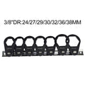 3/8" Dr 24-38mm 7pc Crowfoot Socket Kit Low Profile Oil Filter Wrench Set