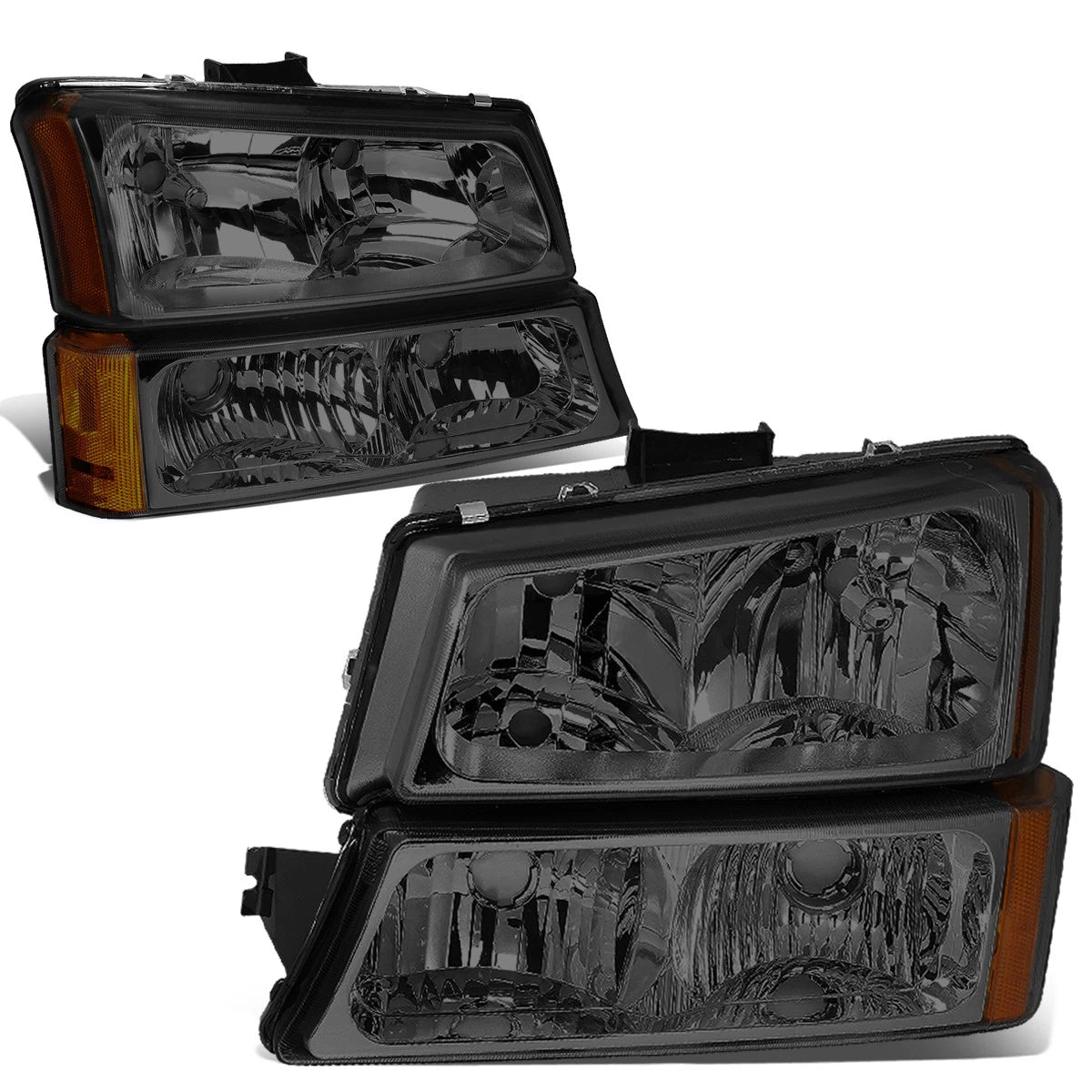 For 2003-2006 Chevy Silverado Smoked Housing Amber | Built Supply Co