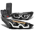 For 2015-2018 Ford Focus Dual Led Drl Projector Headlights+tool Box