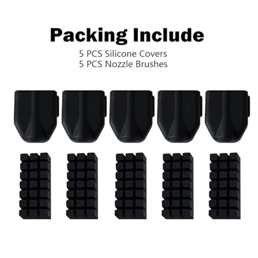 5 Pack Silicone Covers And Cleaning Brushes For Flashforge For Ad5x