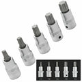 Bluespot Torx Bit Socket Set T45 - T70 1/2" Drive Male Star Sockets
