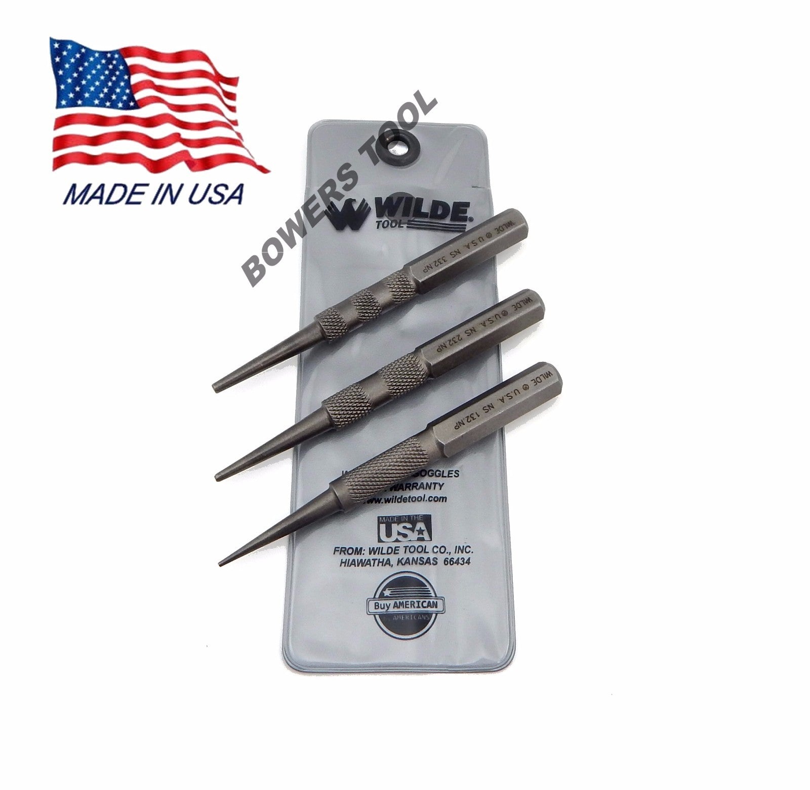 Wilde 3pc Nail Set High Carbon Steel