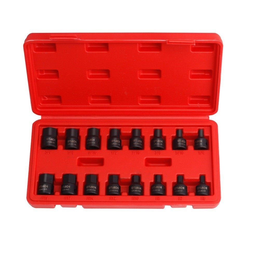 16pc Hex Allen Key Wrench Impact Socket Bits Set by Unbranded