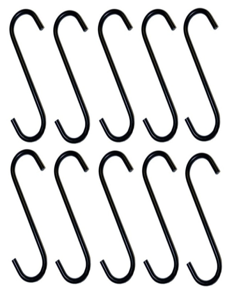 Iron Black S Hooks for Plant Sign Hangers