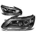 Fit 2013-2015 Honda Accord Pair Black Housing Clear | Built Supply Co