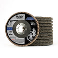 10 Pack 4.5" x 7/8" Black Hawk 60 Grit Zirconia Flap Disc Grinding