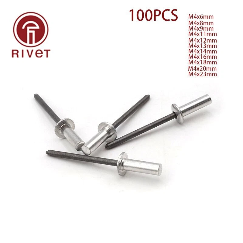 Din 15973 M4 Remaches Closed End Blind Rivets Round Dome Head