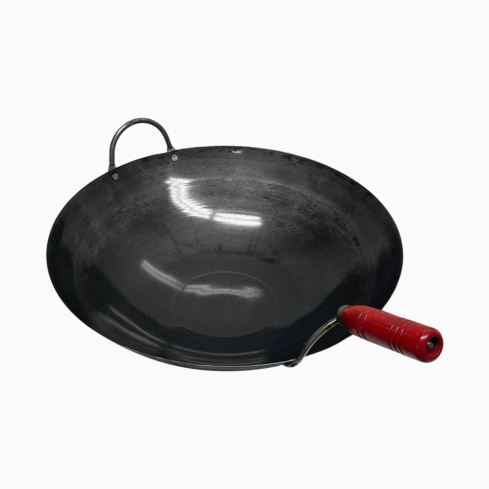16" Carbon Steel Gourmet Chinese Traditional Wok And Stir Fry Pan