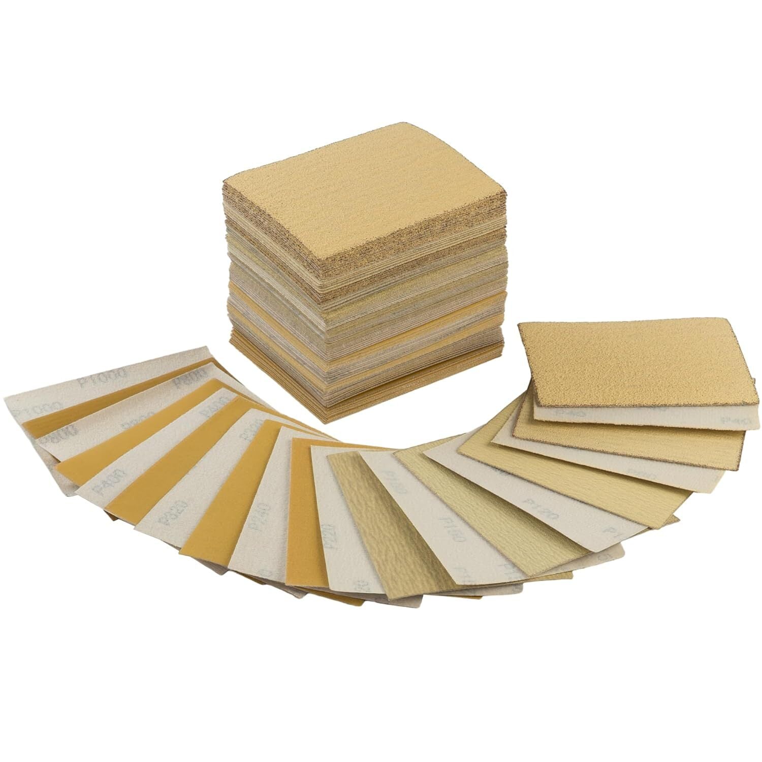 1/4 Sandpaper Sheets 5.5 x 4.5 Hoop and Loop by Unbranded