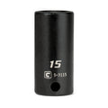 Capri Tools Semi-Deep Impact Socket, 3/8 in. Drive, 6-Point, Metric, 6 to 24 mmOpens in a new window