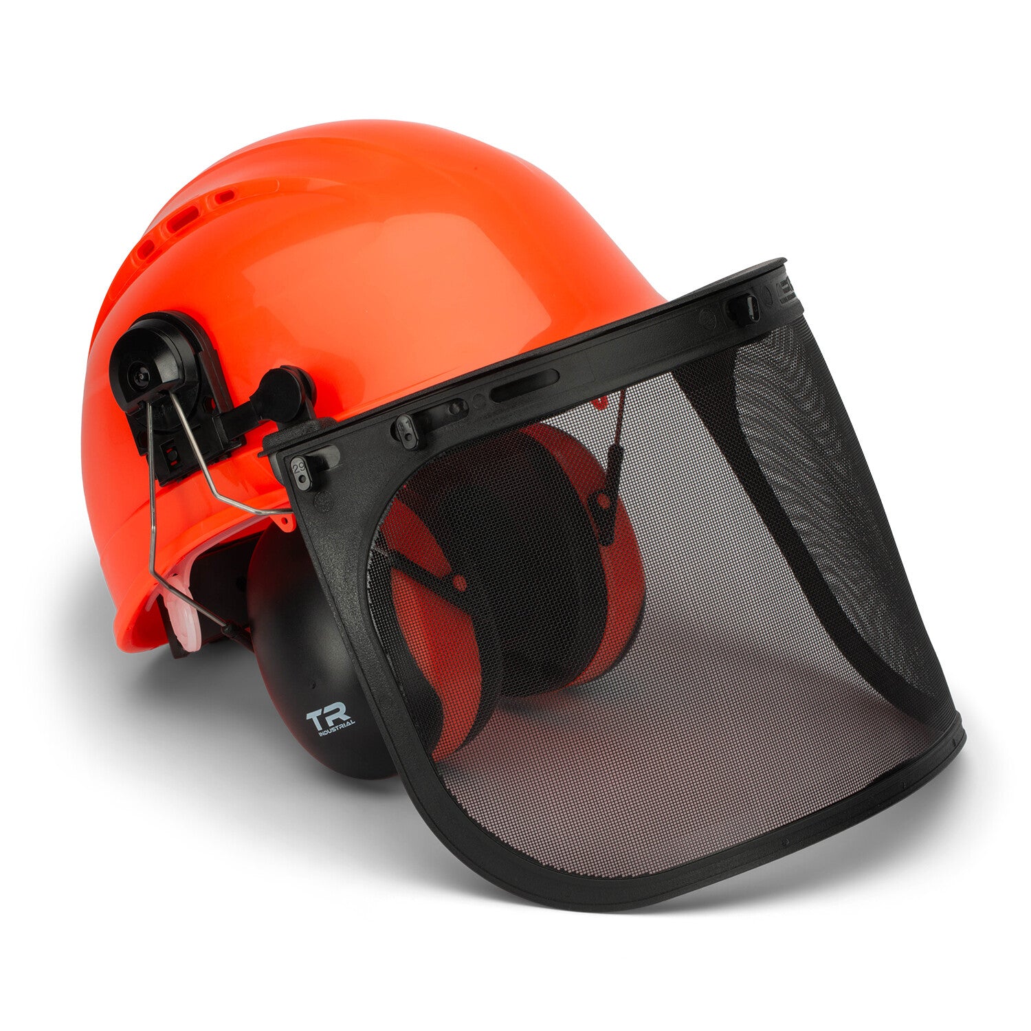 TR Industrial Forestry Safety Helmet and Hearing Protection System Orange by TR Industrial