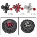 Black/silver/r<wbr/>ed Rc Car 1.9/2.2" Beadlock Tire Wheel Hub For