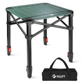 VILLEY Medium Folding Camping Square Table Adjustable Aluminum Table