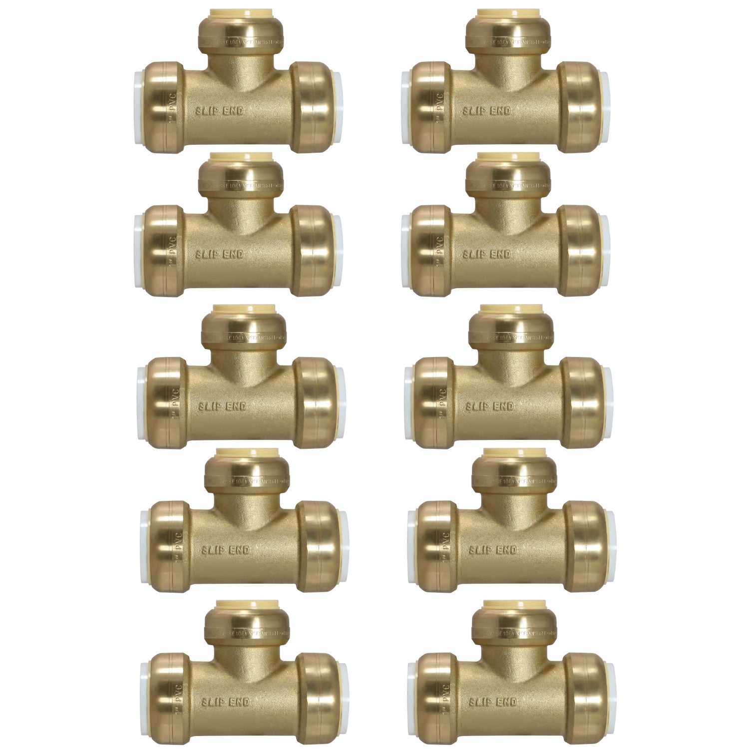 Brass Crimp Fittings 1/2" 5 Pack