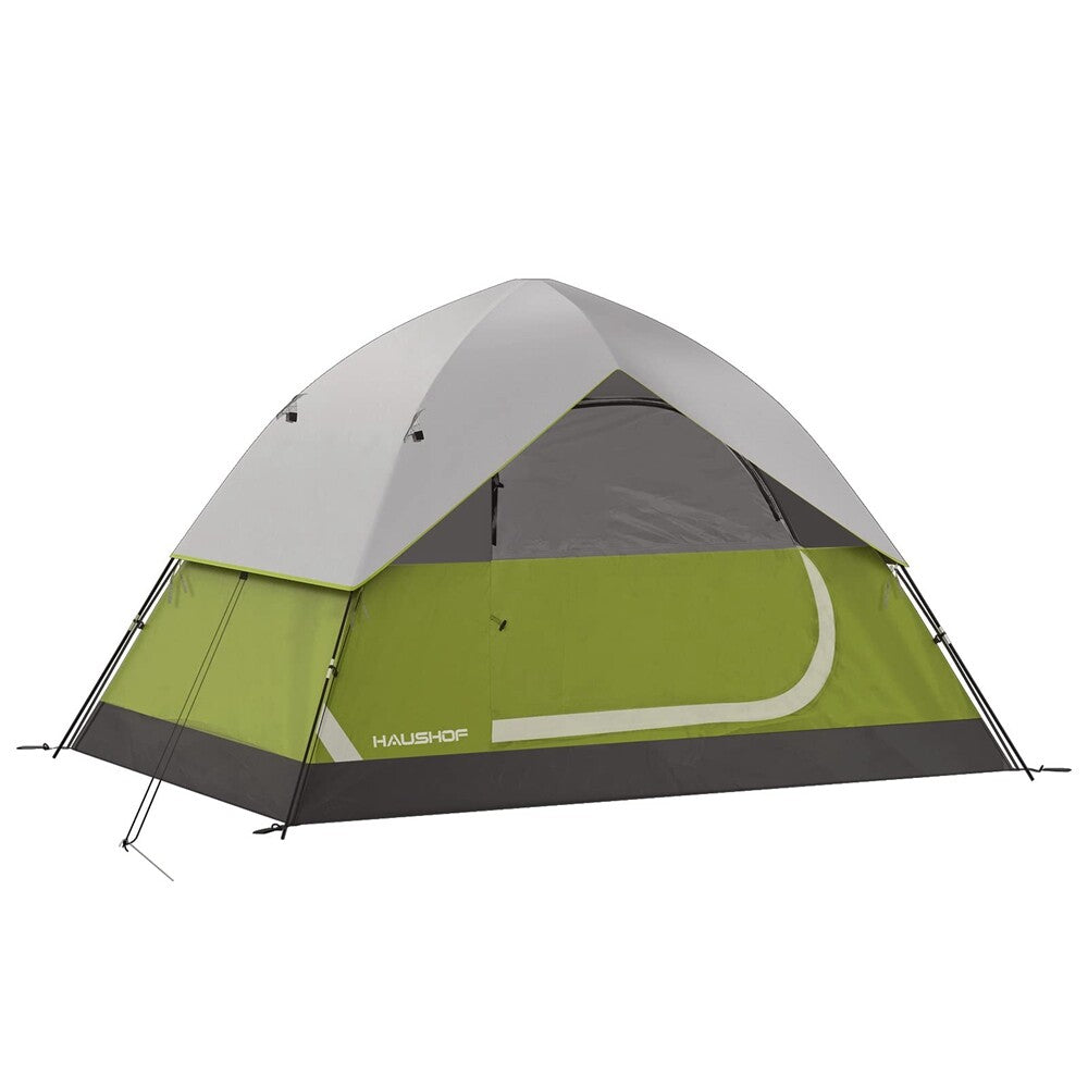 HAUSHOF Portable 4-Person Dome Tent Removable Rain-Fly 3 Season