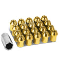 Closed End M12x1.25 35mm Tall 25mm Od Gold Aluminum | Built Supply Co