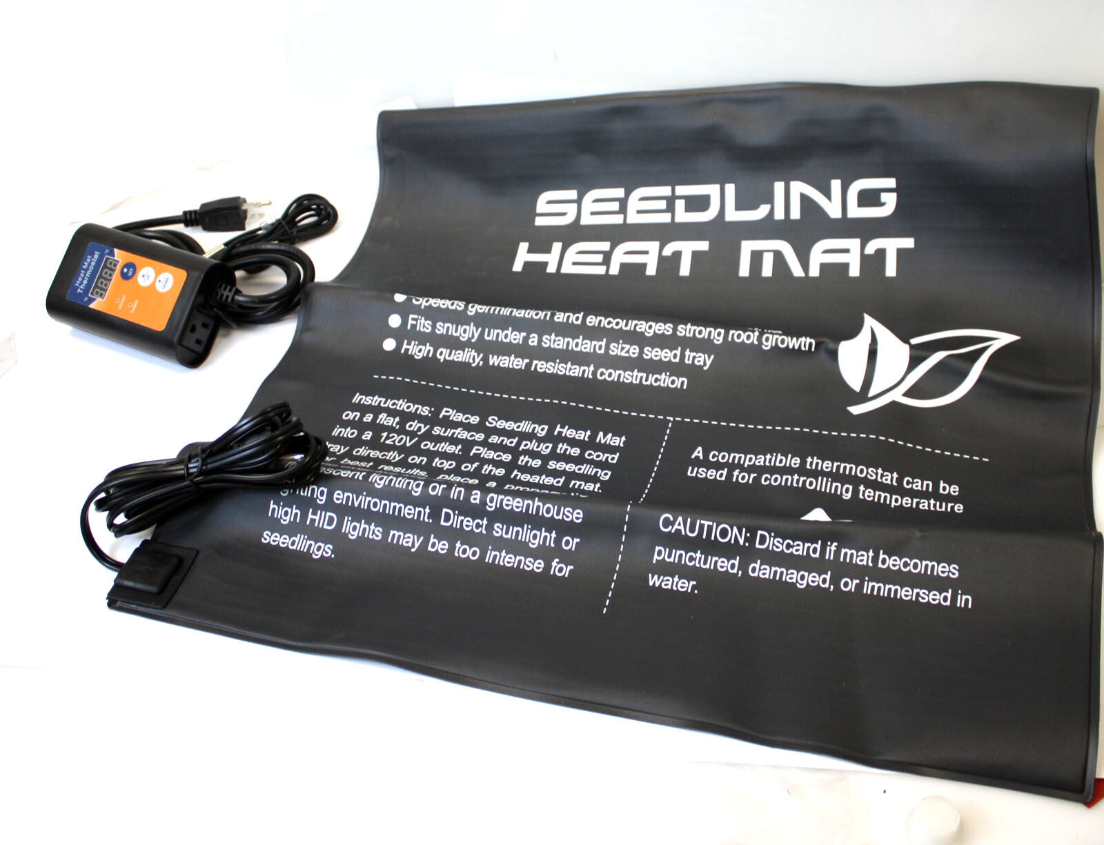 Hydro Seedling Heat Mat & Thermostat- Seed Starting 4 Germination, Propagation