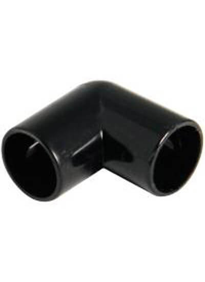 Floplast 21.5mm Overflow Bend 90° Black