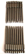 100 ENKAY 3-1/2" ROBERTSON #2 SQUARE SCREW BITS MAGNETI