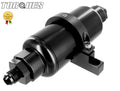 AN -6 (AN6 JIC-6) Black Billet Fuel Filter 10 Micron + Billet Cradle