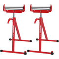 WORKPRO 1PC/2PC Heavy Duty Folding Roller Stands Height Adjustable